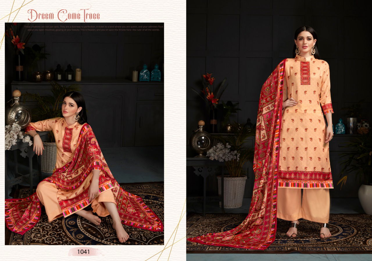 Bipson Shaneel 1 Festive Wear Digital Print Ready Made Pashmina  Woolen Collection